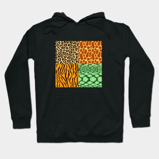 Cheetah, GIraffe, Tiger, and Snake | Celebrating Nature on Earth Day Hoodie